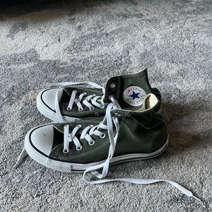 Forest green converse all star high top